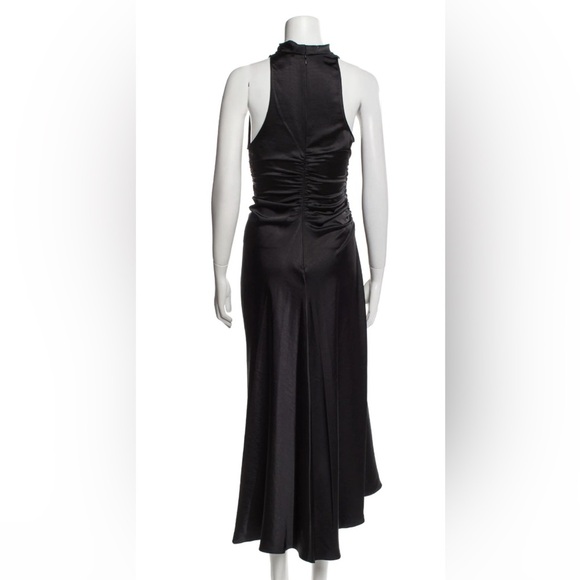 ALC Black Asymmetrical Ruched Cocktail Gown - Picture 2 of 2